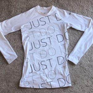 NIKE pro "just do it" long sleeve